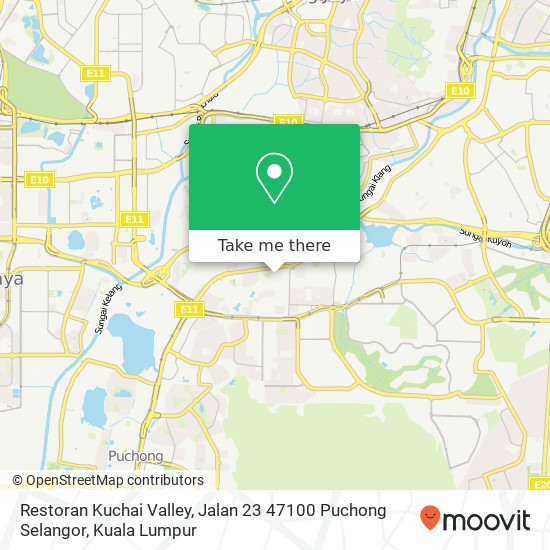 Restoran Kuchai Valley, Jalan 23 47100 Puchong Selangor map