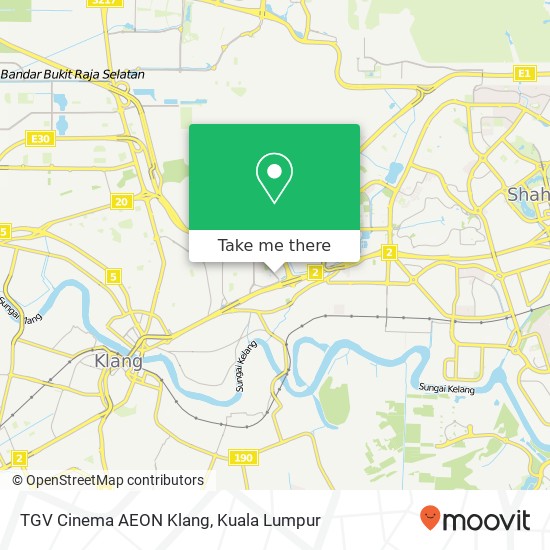 TGV Cinema AEON Klang map