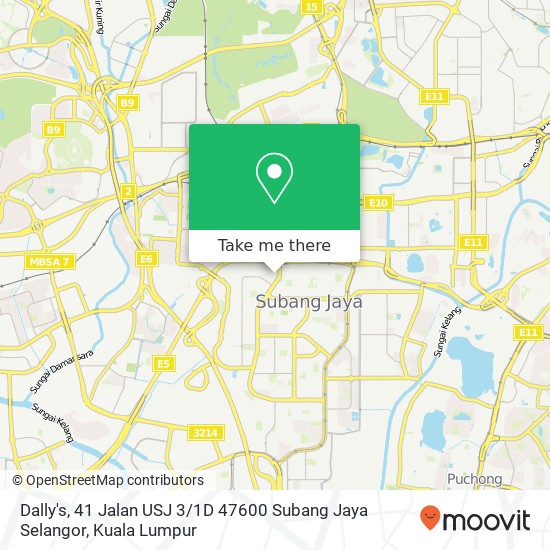 Dally's, 41 Jalan USJ 3 / 1D 47600 Subang Jaya Selangor map