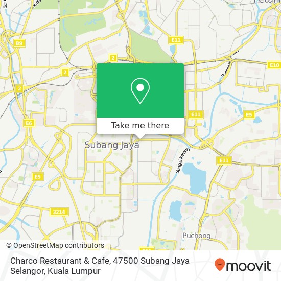 Peta Charco Restaurant & Cafe, 47500 Subang Jaya Selangor