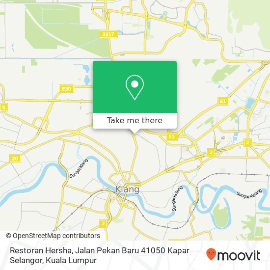 Restoran Hersha, Jalan Pekan Baru 41050 Kapar Selangor map