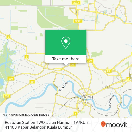 Peta Restoran Station TWO, Jalan Harmoni 1A / KU 3 41400 Kapar Selangor