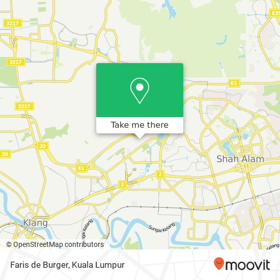 Peta Faris de Burger, Jalan Kristal M 7 / M 40000 Shah Alam Selangor