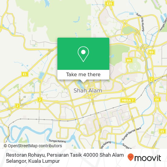 Restoran Rohayu, Persiaran Tasik 40000 Shah Alam Selangor map