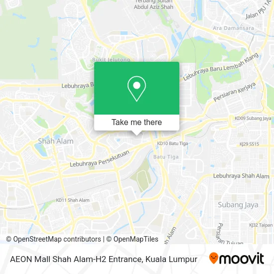 AEON Mall Shah Alam-H2 Entrance map