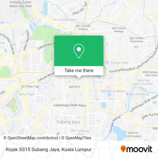 Rojak SS15 Subang Jaya map