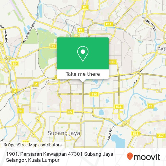 1901, Persiaran Kewajipan 47301 Subang Jaya Selangor map