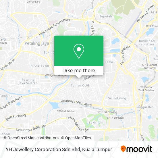 YH Jewellery Corporation Sdn Bhd map