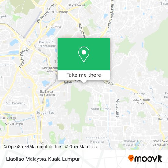 Llaollao Malaysia map