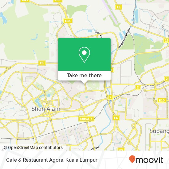 Peta Cafe & Restaurant Agora, 40100 Shah Alam Selangor