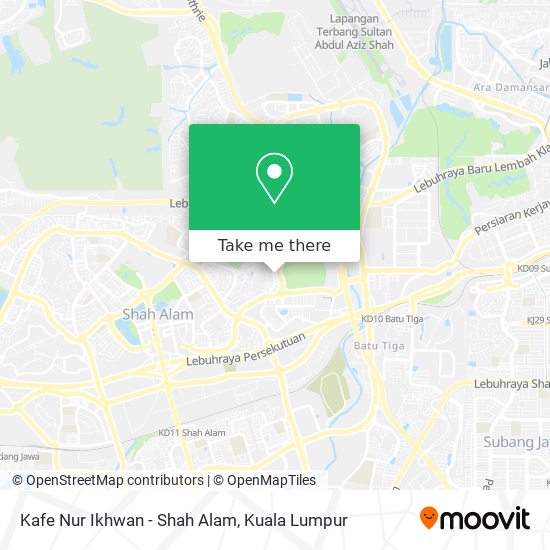 Peta Kafe Nur Ikhwan - Shah Alam