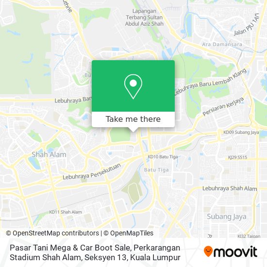 Pasar Tani Mega & Car Boot Sale, Perkarangan Stadium Shah Alam, Seksyen 13 map