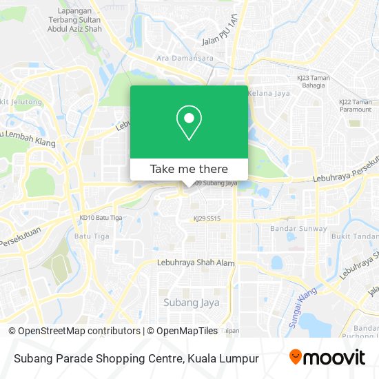 Peta Subang Parade Shopping Centre