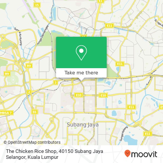 Peta The Chicken Rice Shop, 40150 Subang Jaya Selangor