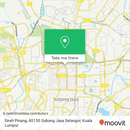 Peta Sireh Pinang, 40150 Subang Jaya Selangor