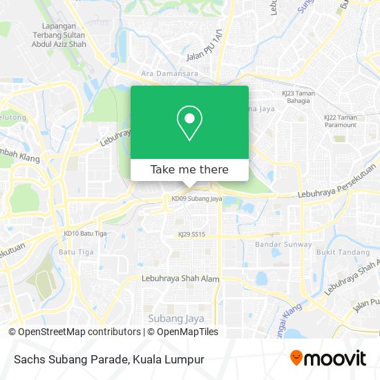 Sachs Subang Parade map