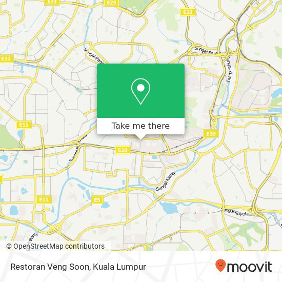 Peta Restoran Veng Soon, Jalan Pasar 1 / 21 46000 Petaling Jaya Selangor