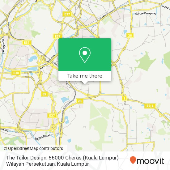 The Tailor Design, 56000 Cheras (Kuala Lumpur) Wilayah Persekutuan map