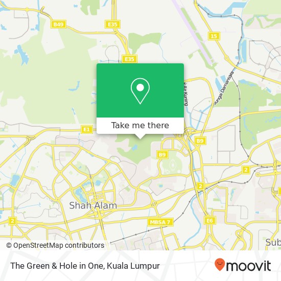 Peta The Green & Hole in One, 40100 Shah Alam Selangor