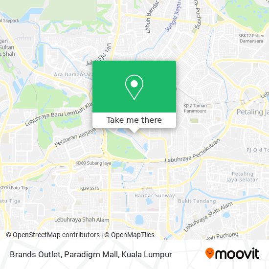 Brands Outlet, Paradigm Mall map
