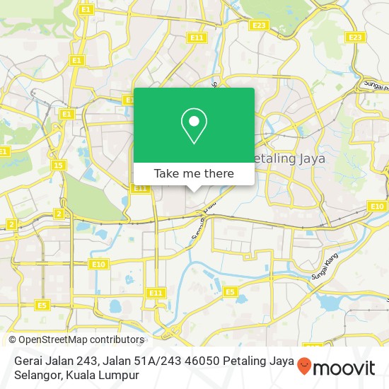 Gerai Jalan 243, Jalan 51A / 243 46050 Petaling Jaya Selangor map