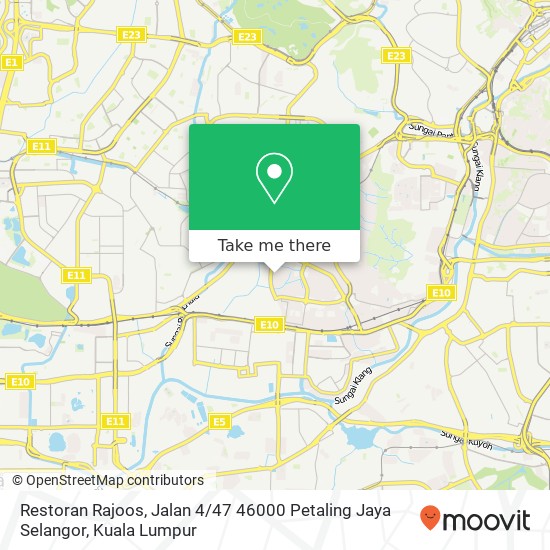 Restoran Rajoos, Jalan 4 / 47 46000 Petaling Jaya Selangor map