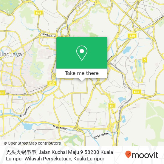 Peta 光头火锅串串, Jalan Kuchai Maju 9 58200 Kuala Lumpur Wilayah Persekutuan