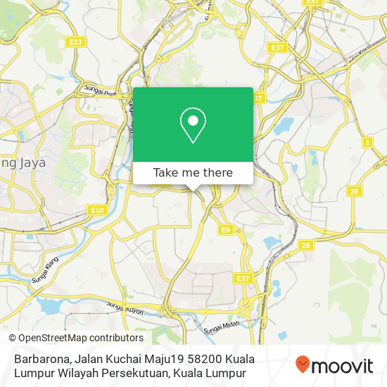 Barbarona, Jalan Kuchai Maju19 58200 Kuala Lumpur Wilayah Persekutuan map