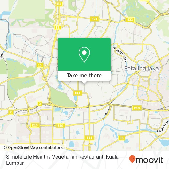 Peta Simple Life Healthy Vegetarian Restaurant, Jalan SS 3 / 26A 47300 Petaling Jaya Selangor