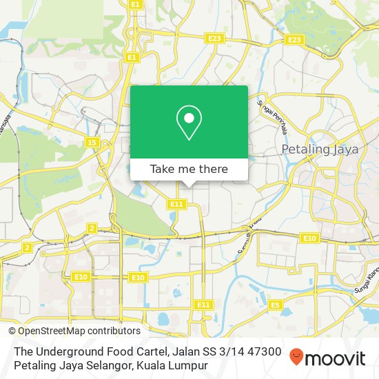 The Underground Food Cartel, Jalan SS 3 / 14 47300 Petaling Jaya Selangor map