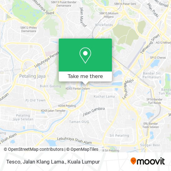 Tesco, Jalan Klang Lama. map