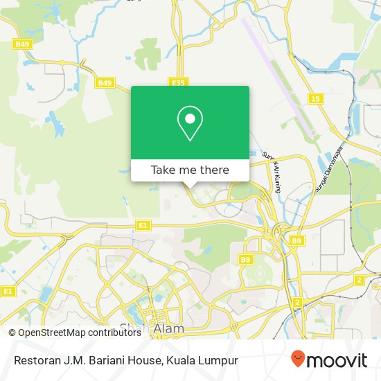 Peta Restoran J.M. Bariani House, 40150 Shah Alam Selangor