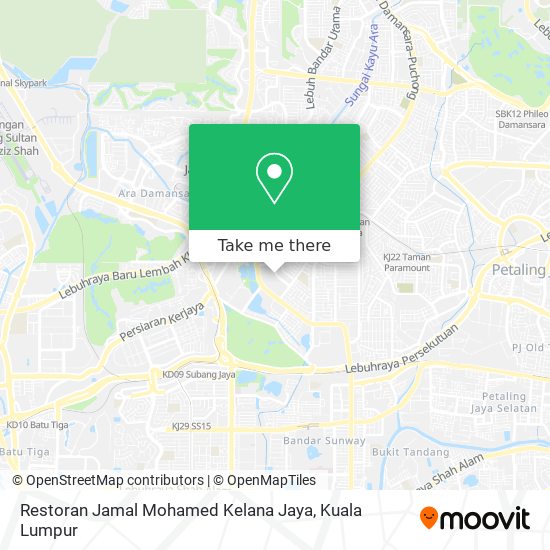 Restoran Jamal Mohamed Kelana Jaya map