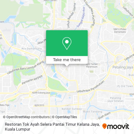 Restoran Tok Ayah Selera Pantai Timur Kelana Jaya map