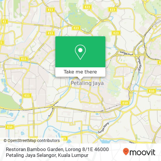 Restoran Bamboo Garden, Lorong 8 / 1E 46000 Petaling Jaya Selangor map