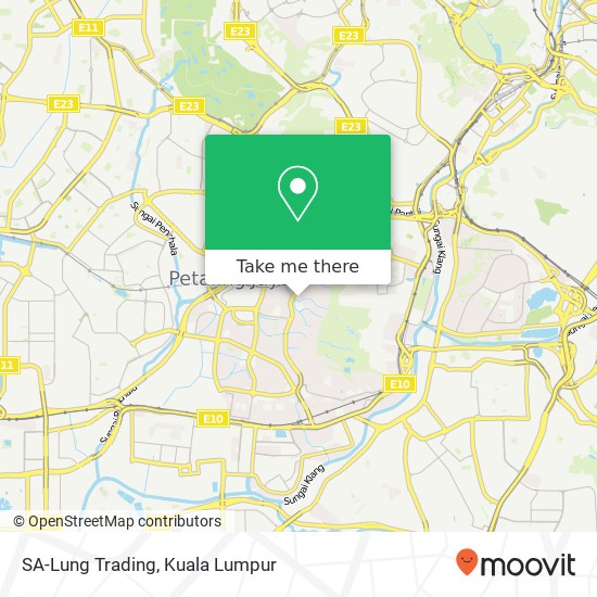 Peta SA-Lung Trading, Jalan Chantek 5 / 13 46000 Petaling Jaya Selangor
