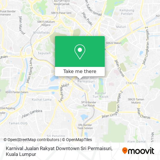 Karnival Jualan Rakyat Downtown Sri Permaisuri map