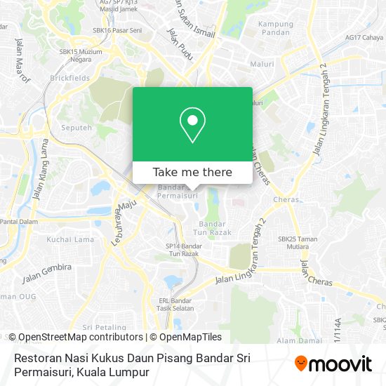 Peta Restoran Nasi Kukus Daun Pisang Bandar Sri Permaisuri