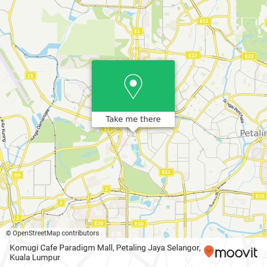 Komugi Cafe Paradigm Mall, Petaling Jaya Selangor map