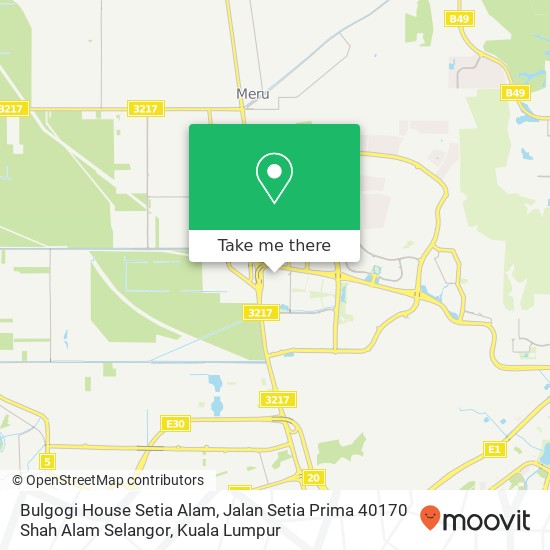 Bulgogi House Setia Alam, Jalan Setia Prima 40170 Shah Alam Selangor map