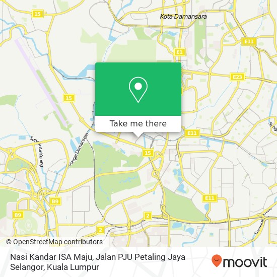 Nasi Kandar ISA Maju, Jalan PJU Petaling Jaya Selangor map