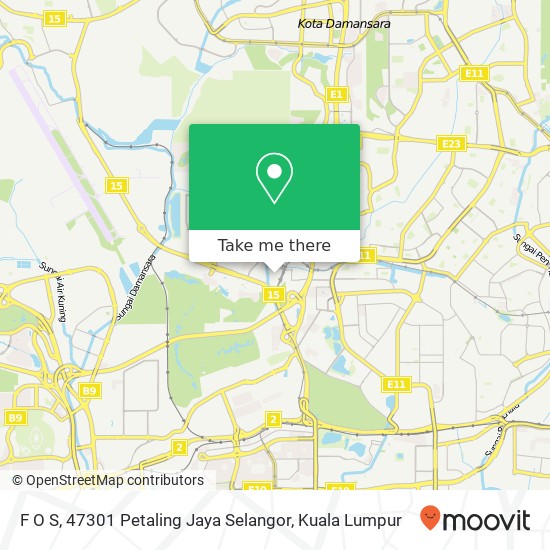 F O S, 47301 Petaling Jaya Selangor map