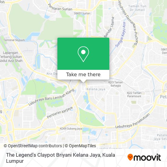 The Legend's Claypot Briyani Kelana Jaya map