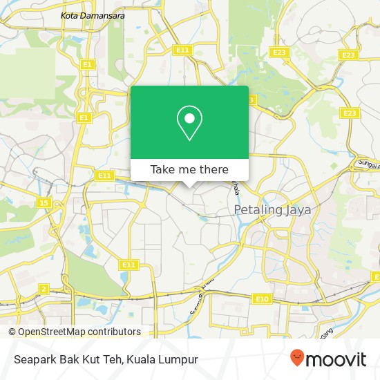 Peta Seapark Bak Kut Teh, Jalan 21 / 11B 46300 Petaling Jaya Selangor