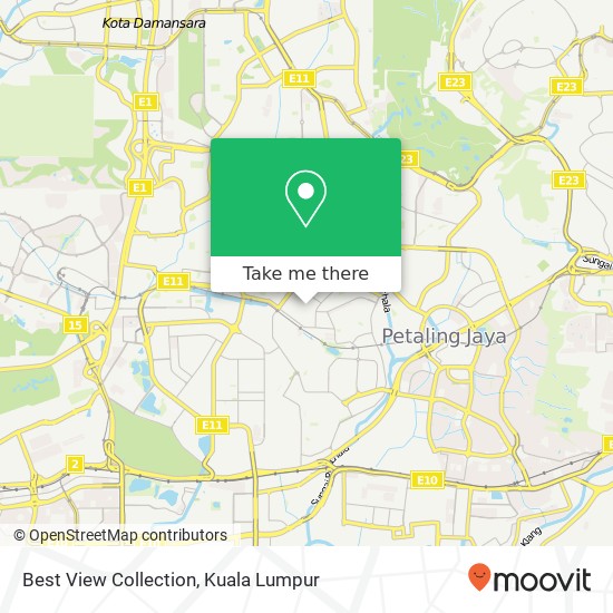 Peta Best View Collection, Jalan 21 / 19 46300 Petaling Jaya Selangor