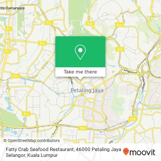 Fatty Crab Seafood Restaurant, 46000 Petaling Jaya Selangor map