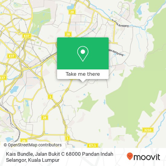 Kais Bundle, Jalan Bukit C 68000 Pandan Indah Selangor map