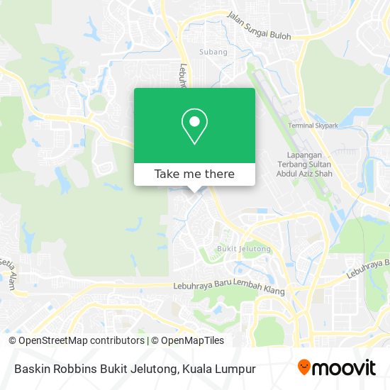 Peta Baskin Robbins Bukit Jelutong