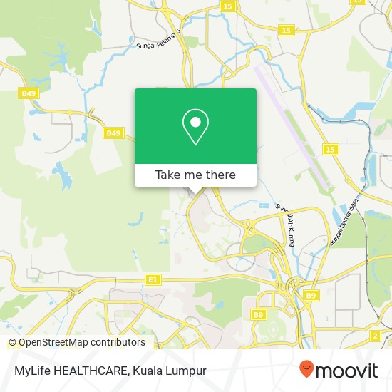 Peta MyLife HEALTHCARE, Jalan Pelapek U8 / B 40150 Shah Alam Selangor