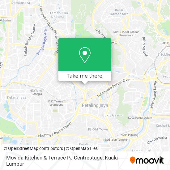 Movida Kitchen & Terrace PJ Centrestage map